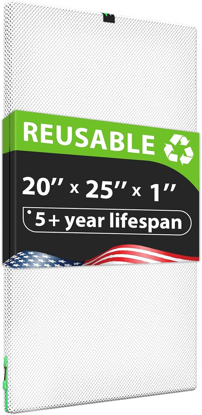 Reair 20x25x1 Air filter, Washable and Reusable Air Filter 20x25x1 by Reair