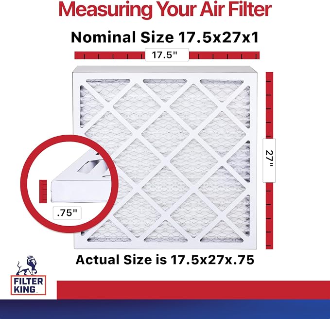 Filter King 17.5x27x1 Air Filter | 12-PACK | MERV 11 HVAC Pleated A/C Furnace - Image 2