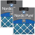 Nordic Pure 14x25x1 Pleated Air Filters MERV 7 Plus Carbon 2 Pack by NordicPure