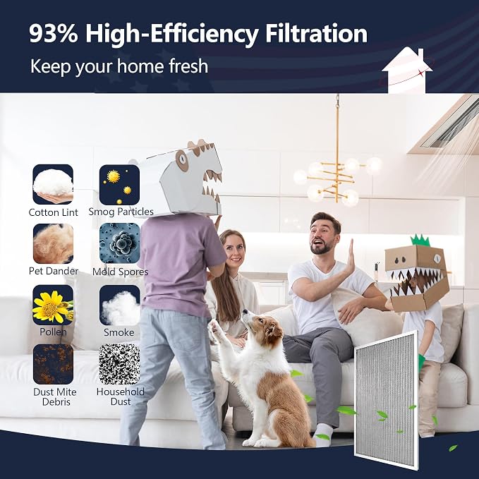 16x25x5 Reusable Electrostatic Air Filter, MERV 8 Lifetime Aluminum AC/HVAC - Image 7