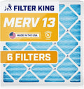 Filter King 12.5x21x1 Air Filter | 6-PACK | MERV 13 | HVAC Pleated AC Furnace by FilterKing