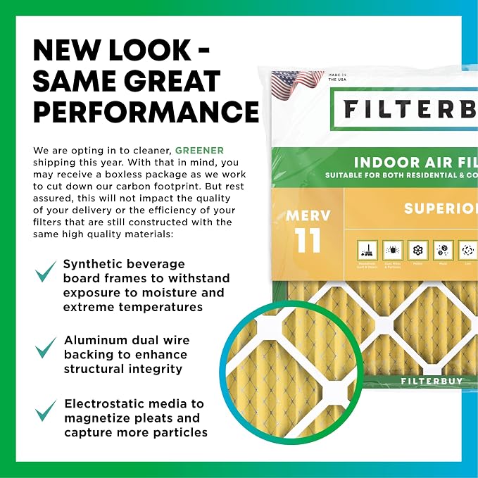 Filterbuy 28x30x1 Air Filter MERV 11 Superior Pet & Allergy Defense, - Image 3
