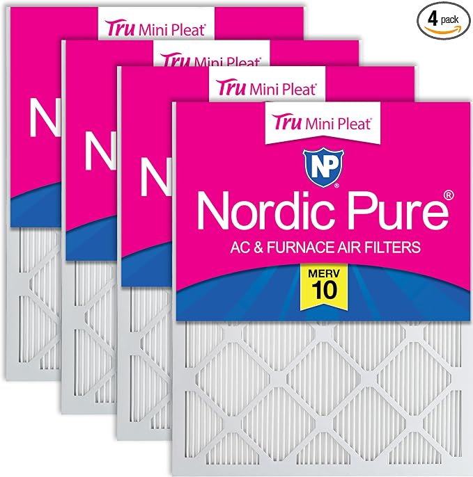 Nordic Pure 16x30x1 Tru Mini Pleat MERV 10 AC Furnace Air Filters – 2.5X More by NordicPure
