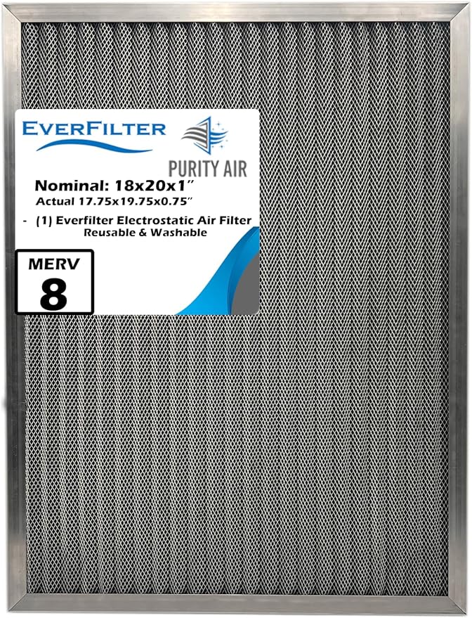 18x20x1 Electro-static Air Filter AC Furnace Filter, Reusable & Washable by PurityAir