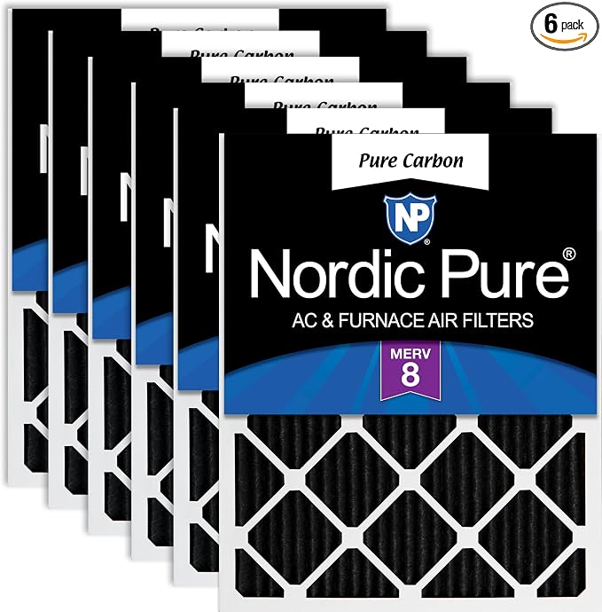 Nordic Pure 15x20x1 Pure Carbon Pleated Odor Reduction Furnace Air Filters 6 by NordicPure