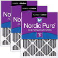 Nordic Pure 12x24x1 Furnace Air Filters MERV 8 Pleated Plus Carbon 3 Pack by NordicPure
