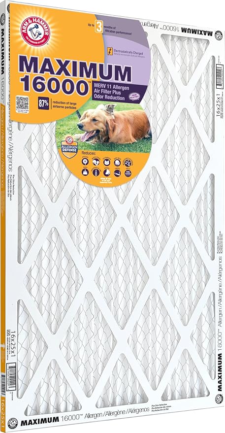 Arm & Hammer Max Allergen & Odor Reduction 16x24x1 Air and Furnace Filter - Image 2