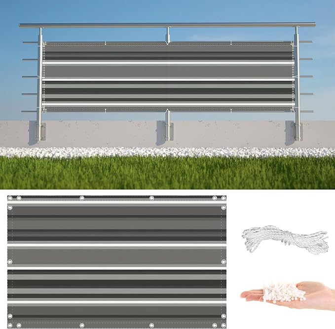 Privacy Screen Protector 4.6' x 6.6' UV Protection Weather-Resistant Garden by AYLFBFU