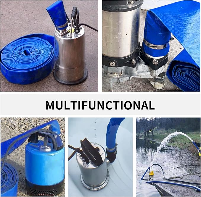 3" x 100 FT Lay Flat Water Pump Discharge Hose, - Image 8