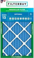 Filterbuy 13.5x24.5x1 Air Filter MERV 13 Optimal Smoke & Allergy Defense by Filterbuy