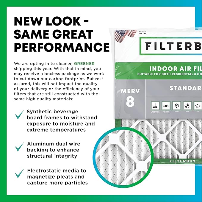 Filterbuy 24x30x1 Air Filter MERV 8 Essential Dust & Allergy Defense, - Image 3