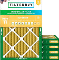 Filterbuy 14x20x2 Air Filter MERV 11 Superior Pet & Allergy Defense, by Filterbuy