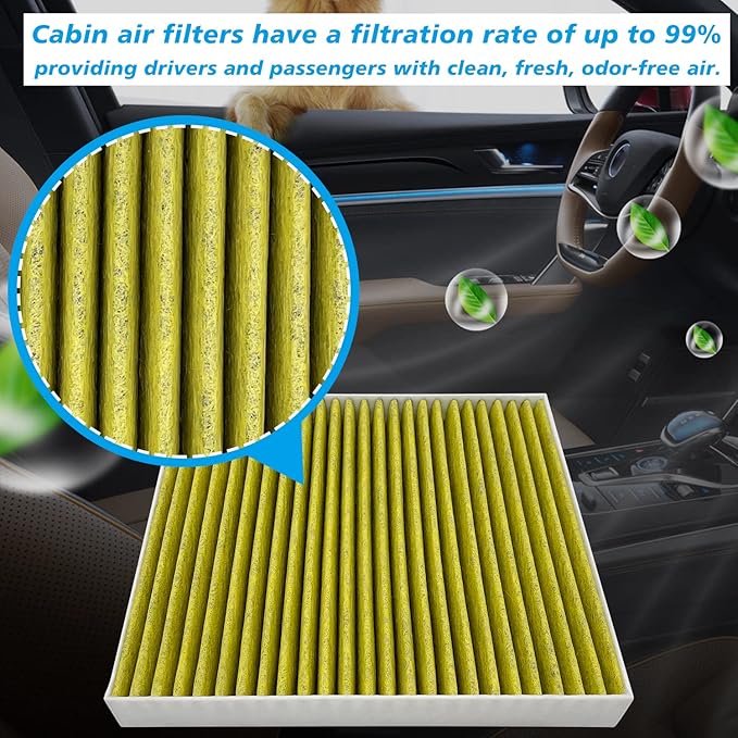 2PCS Cabin Engine Air Filter Kits JM802 JMAA00 Fits - Image 2