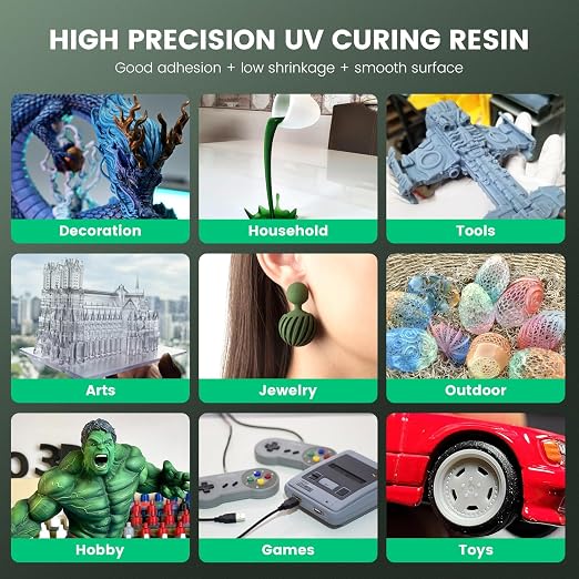 SUNLU 3D Printer Resin 4kg, Fast Curing Standard 3D Resin - Image 3