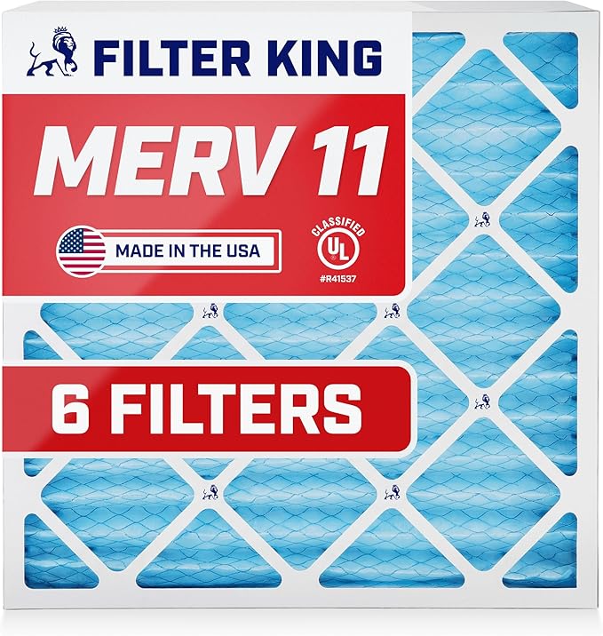 Filter King 8x16x1 Air Filter | 6-PACK | MERV 11 HVAC Pleated A/C Furnace by FilterKing