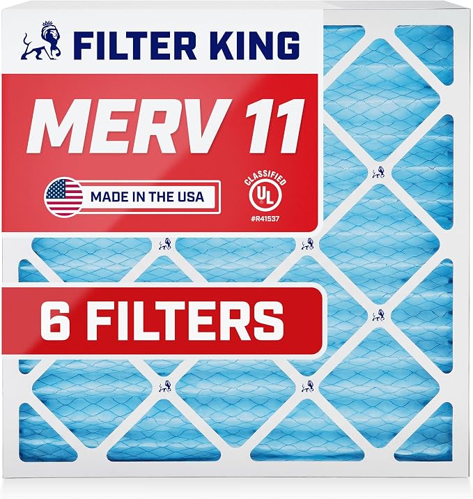 Filter King 18.25x22x1 Air Filter | 6-PACK | MERV 11 HVAC Pleated A/C Furnace by FilterKing
