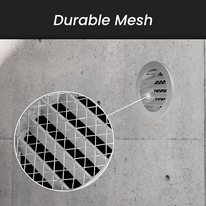 Repa Market 4" Inch Aluminum Black Soffit Air Vent Cover - Image 3