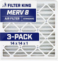 Filter King 14x14x1 Air Filter | 3-PACK | MERV 8 HVAC Pleated A/C Furnace by FilterKing