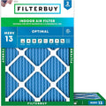 Filterbuy 18x22x1 Air Filter MERV 13 Optimal Smoke & Allergy Defense, by Filterbuy