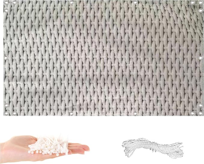 Privacy Fence 9.8' x 19.7' Durable and UV Resistant Garden Fence, Includes by AYLFBFU