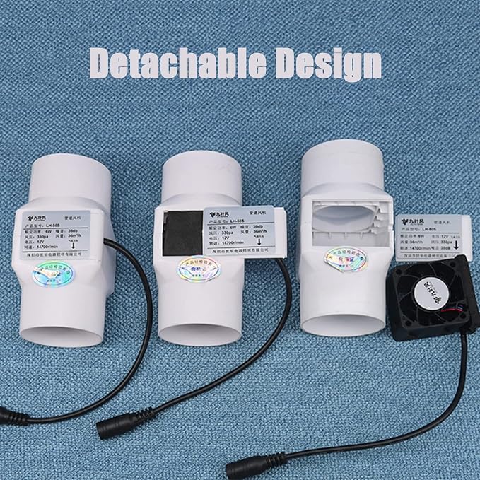 Inline Duct Fan 3 Inch Ventilation Exhaust Booster Variable Powerful 32 Cfm - Image 5