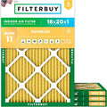 Filterbuy 18x20x1 Air Filter MERV 11 Superior Pet & Allergy Defense, by Filterbuy