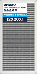 12x20x1 Air Filter-MERV 8, Washable & Reusable Electrostatic Air Filter by VOVAV