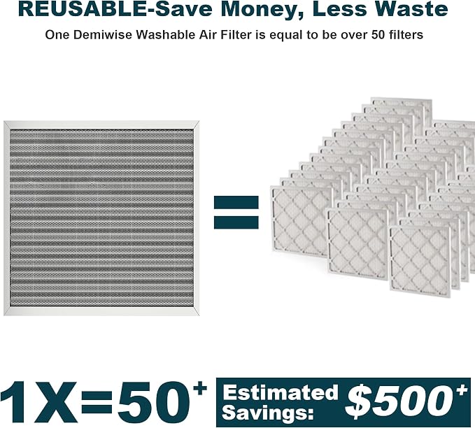 20x25x1 Reusable Air Filter, MERV 8, Permanent Electrostatic Air Filter - Image 4