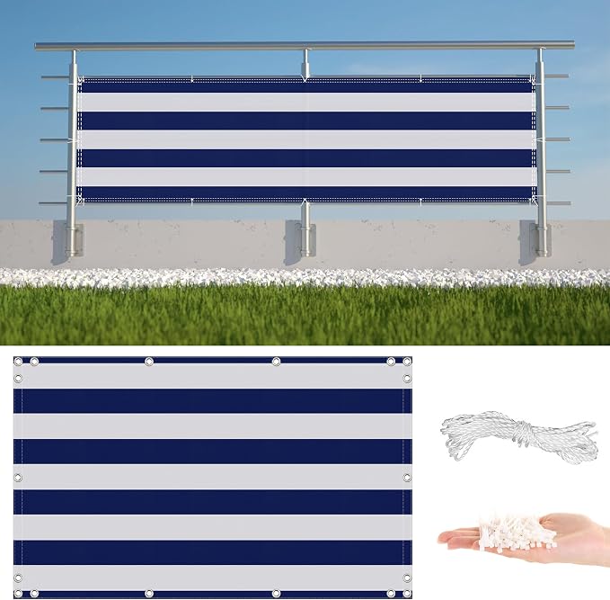 Privacy Fence 9.8' x 19.7' Durable and UV Resistant Patio Privacy Screen by AYLFBFU