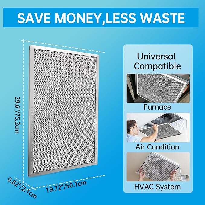 UBeesize 20x30x1 Reusable Electrostatic Air Filter HVAC AC Furnace Filter - Image 4