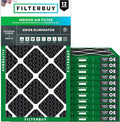 Filterbuy 16x25x1 Air Filter MERV 10 Odor & Allergy Defense by Filterbuy