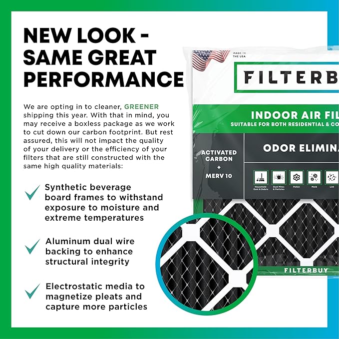 Filterbuy 12x30x1 Air Filter MERV 10 Odor & Allergy Defense - Image 3
