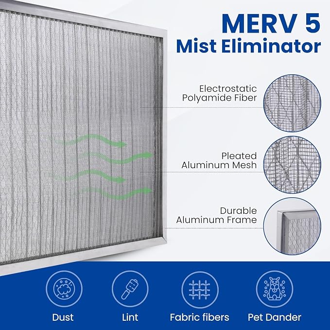 McPherson Reusable Air Filter 30x20x1 | Washable MERV 8 | Made in USA Metal - Image 7