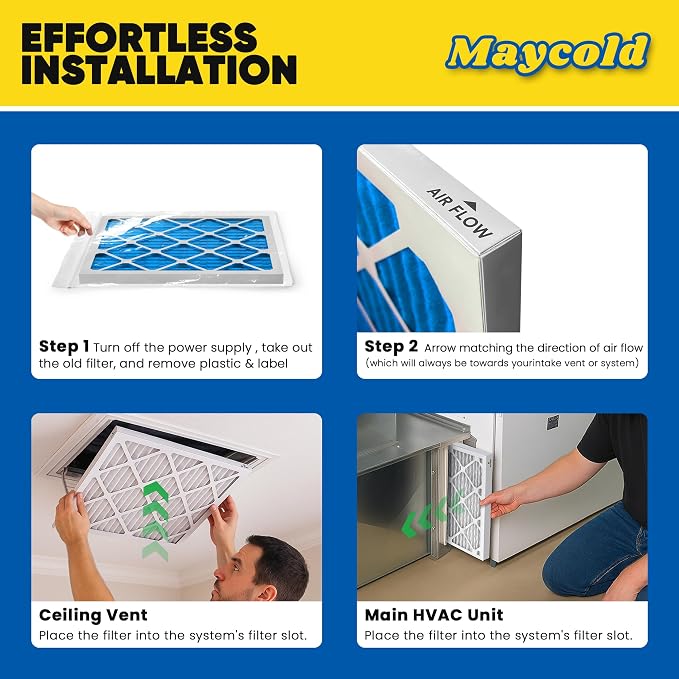 Maycold 14x18x1 MERV 11 Furnace Air Filter, High-Performance HVAC AC Filters - Image 7