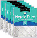 Nordic Pure 12x24x1 Pleated Air Filters MERV 14 Plus Carbon 6 Pack by NordicPure