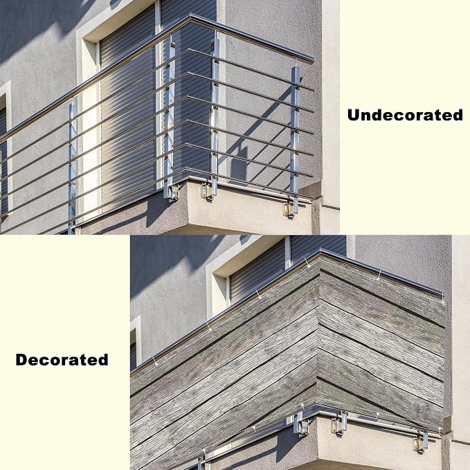 Privacy Screen 1.6' x 29.5' UV Protection Weather Resistant Waterproof Patio - Image 8