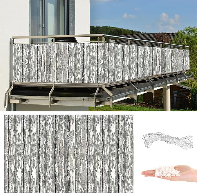 Privacy Fence Screen 9.8' x 26.2' UV-Resistant Visibility Reduction Outdoor by AYLFBFU