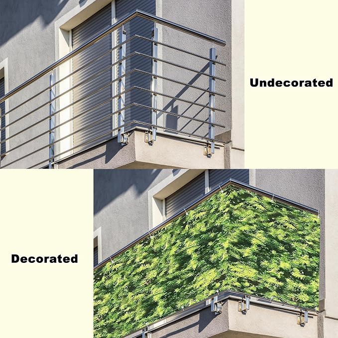 Privacy Screen Protector 2.8' x 65.6' Privacy Protection Weatherproof Balcony - Image 8