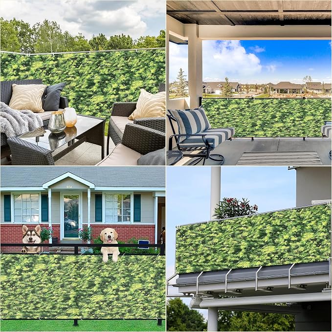 Balcony Privacy Screen 2.8' x 32.8' UV Protection 96% Patio Privacy Screen - Image 7